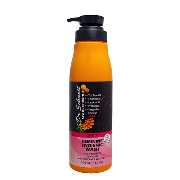 DR. SCHAVIT Feminine Wash for Sensitive Skin – Gentle PH Balance Intimate Wash - Daily Hygienic Intimate Skin Wash with Sea Buckthorn and Tea Tree Oil – 16.9 Fl.Oz (500ml)